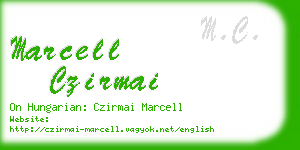 marcell czirmai business card